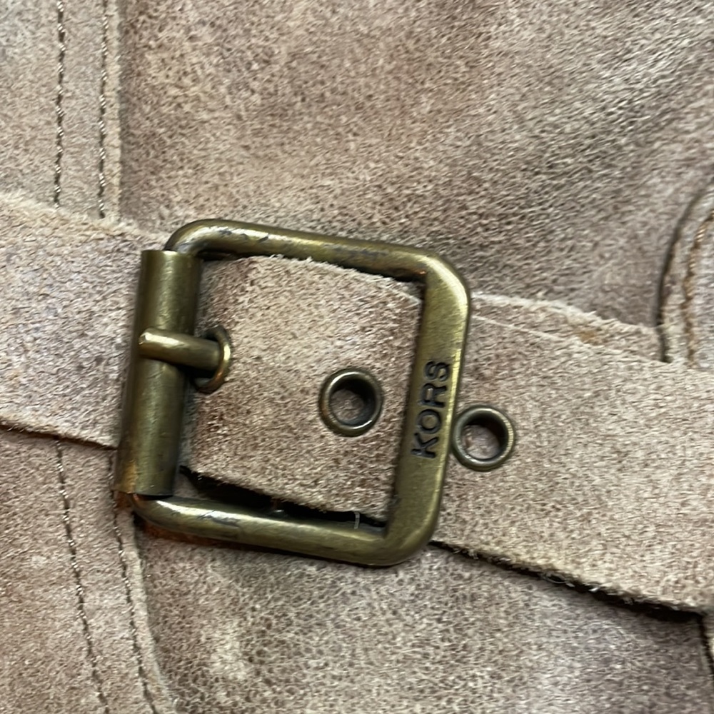 Michael Kors distressed leather moto boots - Picture 5 of 7